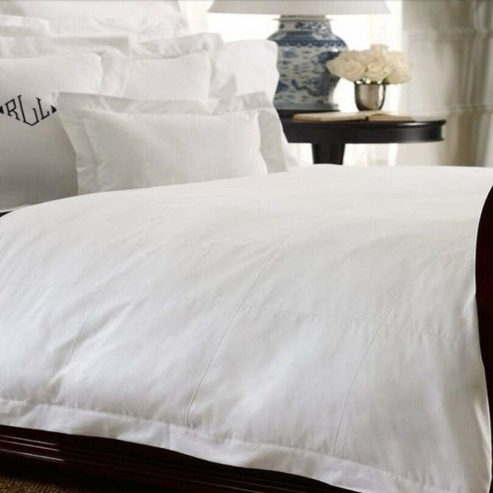 RALPH LAUREN STANDARD SHAM WHITE HEMSTITCH GRID